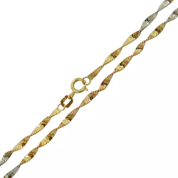 Corrente de Ouro Feminina 3 tons 4.4g