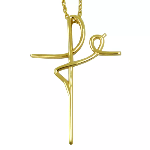 Pingente Fé em Ouro 18k Grande
