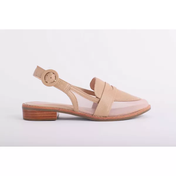 Sapato Oxford Tela Nude Ref. 09912.09982 