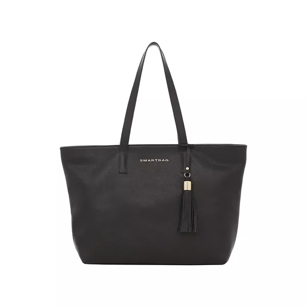 Bolsa de Couro Smartbag Grande Preta Ref. 09593.09925