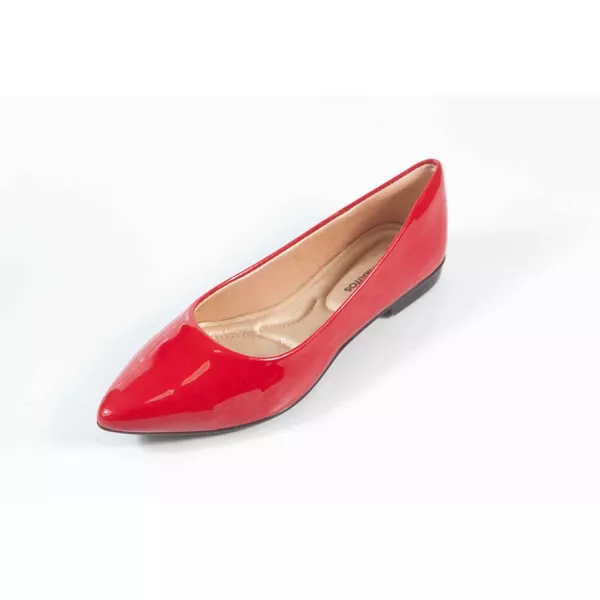 Sapatilha Lisa Vermelho Verniz Bico Fino Ref. 0967.09901
