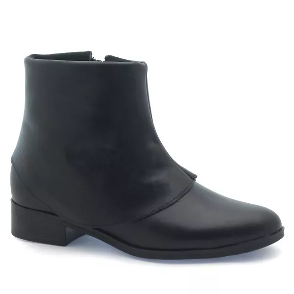 Bota Cano Baixo Saint-Paul Couro Preto