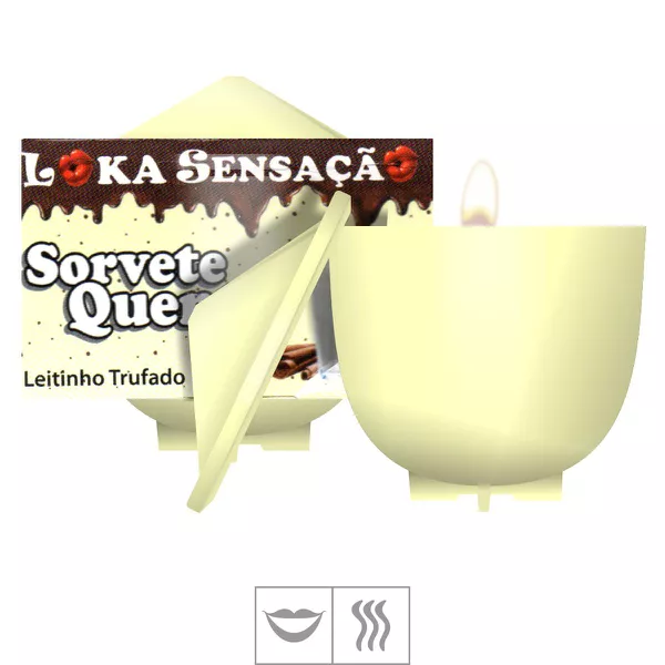 Vela Beijável Sorvete Quente 25g (ST148) - Leitinho Trufado