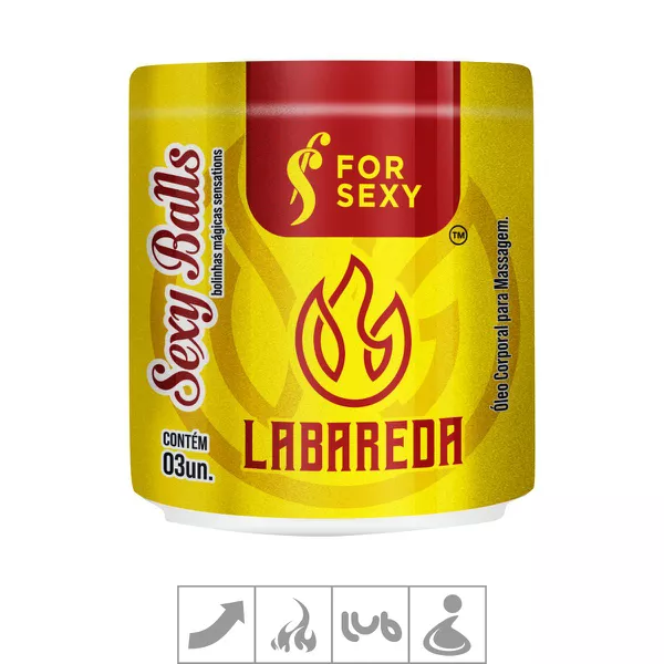 *PROMO - Bolinha Funcional Sexy Balls 3un Validade 12/23 (ST733) - Labareda