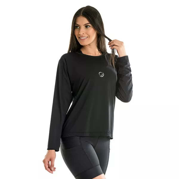 Camiseta RH UV Manga Longa Preta