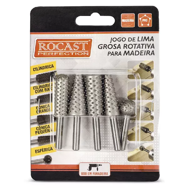 Jogo Lima Grosa Rotativa P/madeira (45,0139) - Rocast | Ritec
