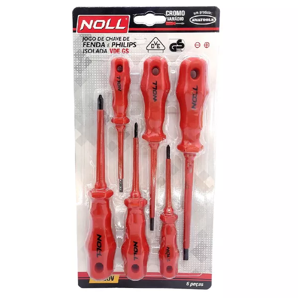 Jogo de Chave de Fenda e Philips Isolada 6 pçs 1000v VDE (601,0009