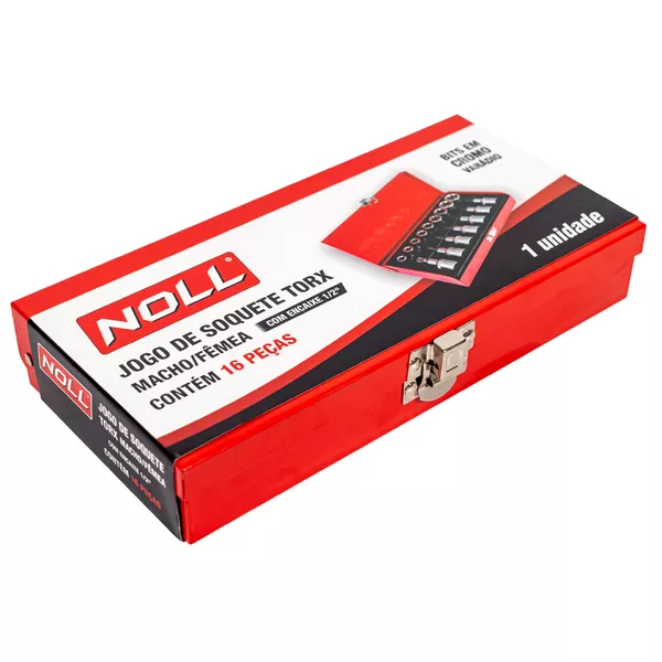 Jogo de Soquete Torx Macho / Fêmea 1/2'' - 16 Peças (405,0112