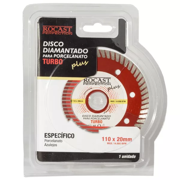 Disco Diamantado Turbo Extrafino Plus Porcelanato 110x20mm 34,0015