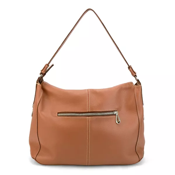 Bolsa Feminina Couro Legitimo Sacola Hobo Média Caramelo | Road Seven