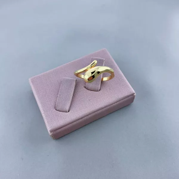 Anel Cobra Liso Semijoia Banhada a Ouro 18k