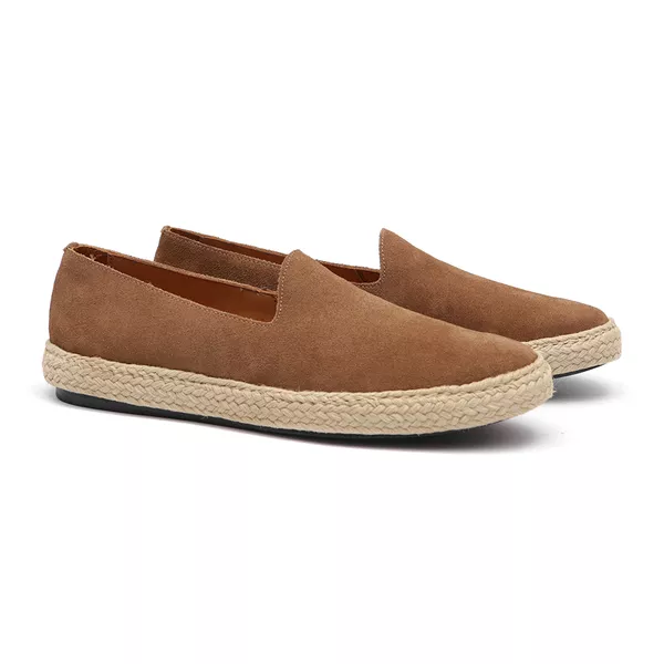 Loafer Casual Masculino Lupper Camurça Castanho Samello | SAMELLO