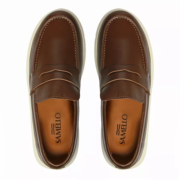 Sapato Casual Comfort Masculino Solano Café Samello | SAMELLO