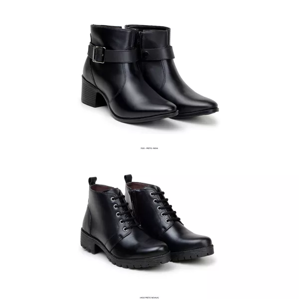 Combo 2 Botas Femininas Avery/Athena Preta