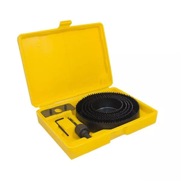 Jogo de Serra Copo de Aço Carbono 64 a 127mm com 8 Peças 2904 Fertak
