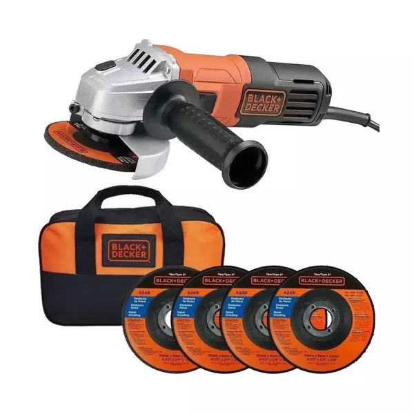 Esmerilhadeira 4.1/2" 650W com Acessórios G650K5 Black Decker