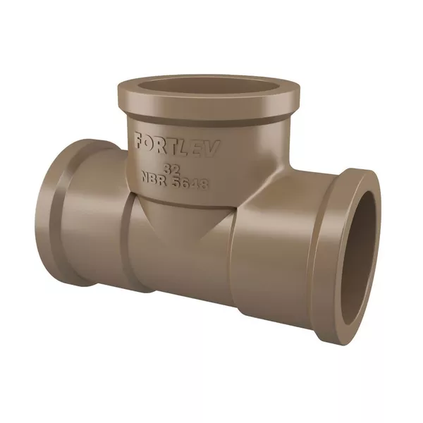 Te Pvc Marrom Soldável 32mm Fortlev
