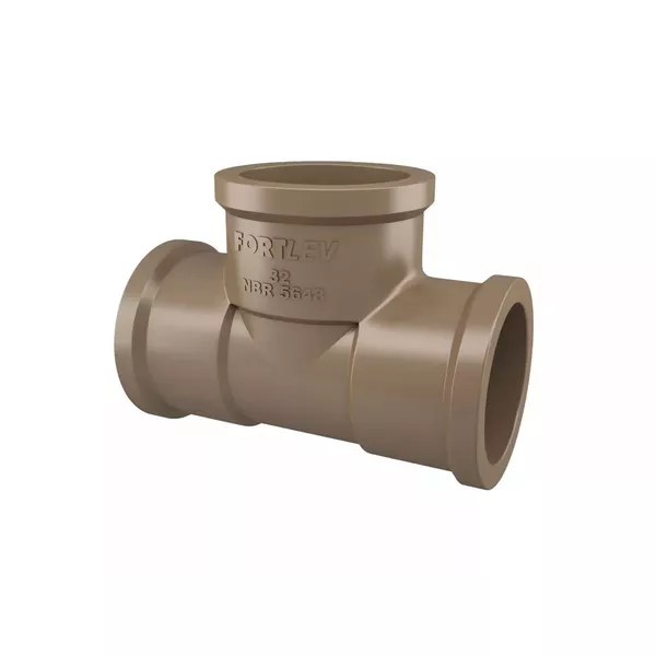 Te Pvc Marrom Soldável 50mm Fortlev