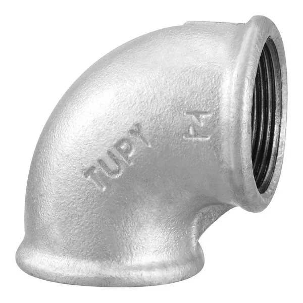 Cotovelo 90° Fêmea Galvanizado 2'' Tupy