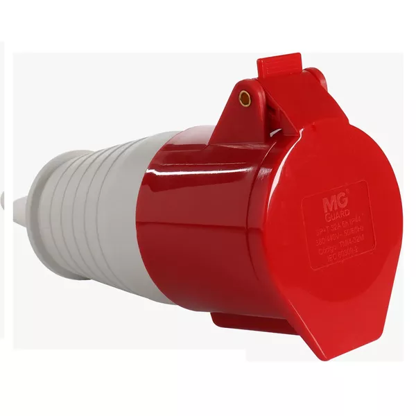 Pino Tomada Industrial Femea 32A 3P+T Vermelho Margirius 21645