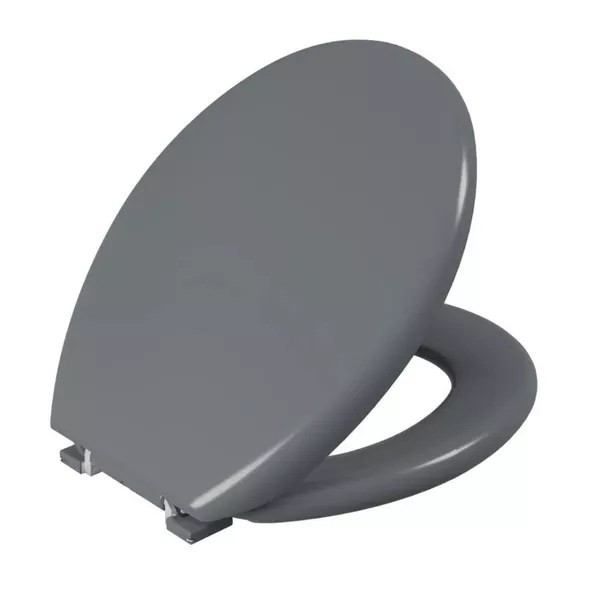 Assento Sanitário Oval Almofadado Astra Cinza 1