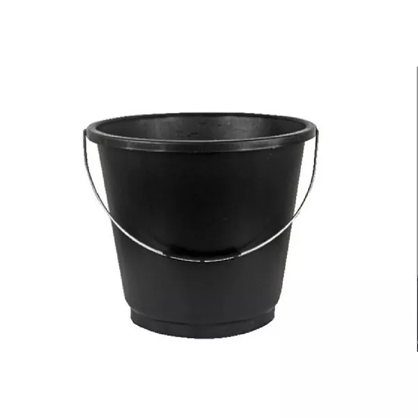 Balde Plastico Preto 12L Alça Metal Max 39710