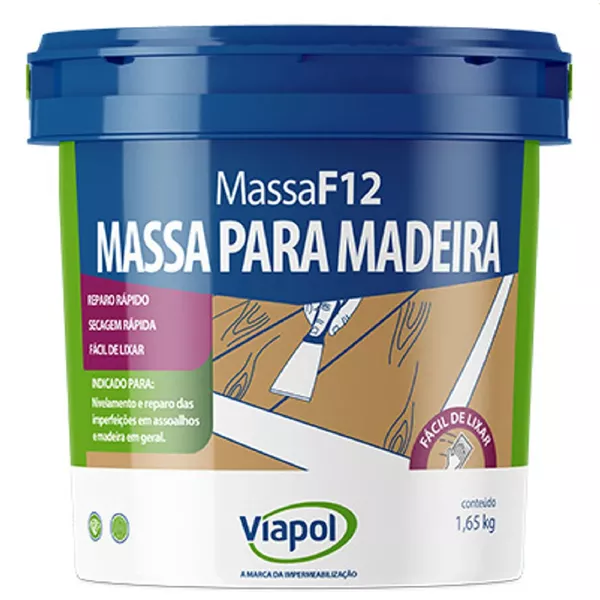Massa para Madeira Imbuia MF12 1,65Kg Viapol V0210658 | Santec