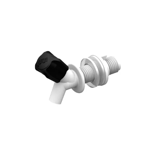 Torneira Plástica Para Filtro Branca E Preta - Rosca 5/8'' Herc