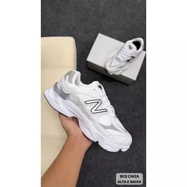 Tênis N 9060 Branco com Cinza | Talline Sapatilhas Atacado