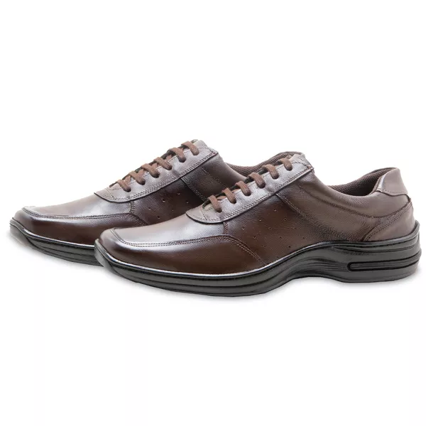 courrèges hommes Sapato Masculino em Couro Z03 Tabaco 2353 | SAPATO DE FRANCA