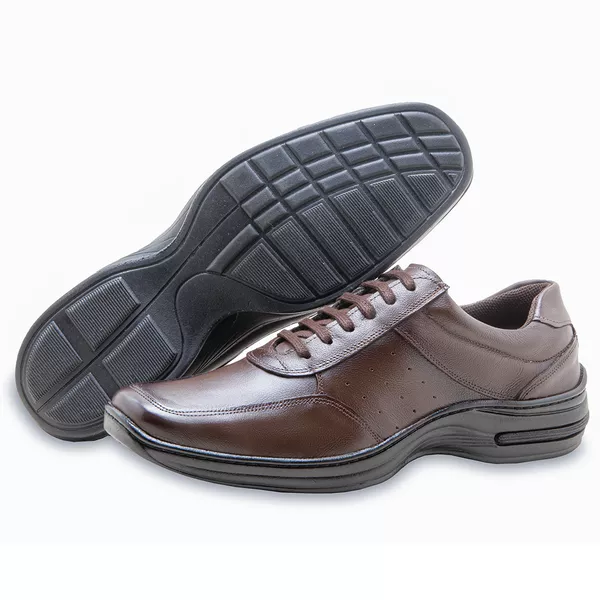 courrèges hommes Sapato Masculino em Couro Z03 Tabaco 2353 | SAPATO DE FRANCA