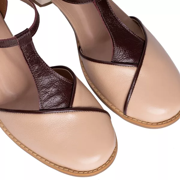 Sapato Boneca - BUARQUE - Nude E Madeira - 2075.5