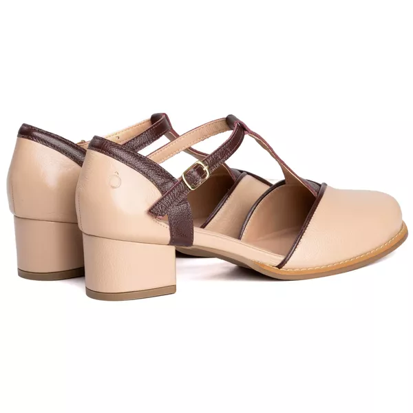 Sapato Boneca - BUARQUE - Nude E Madeira - 2075.5