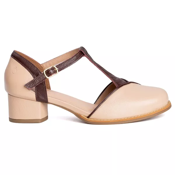 Sapato Boneca - BUARQUE - Nude E Madeira - 2075.5