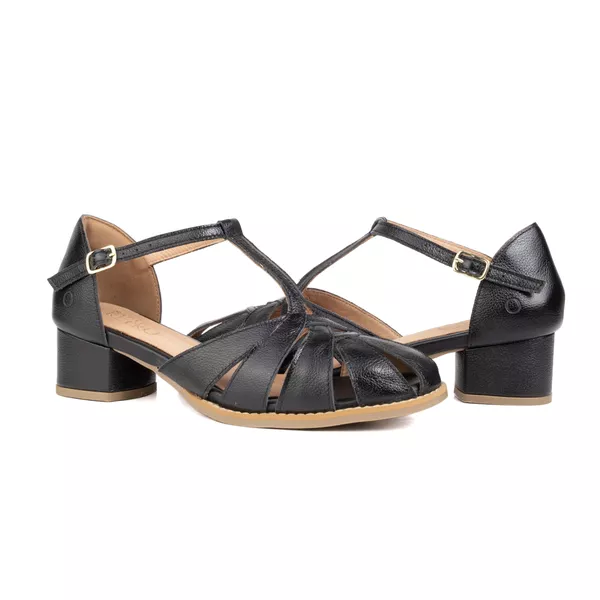 Sapato Feminino Boneca BROMÉLIA - Preto - 601.54