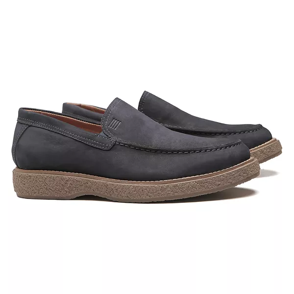 SAPATO MOCASSIM MASCULINO CASUAL EM COURO AZUL - 0... - SERGIO`S