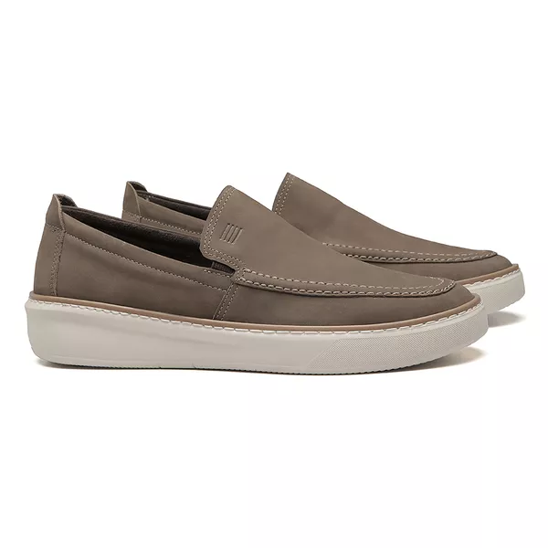 SAPATO MOCASSIM MASCULINO CASUAL EM COURO MARROM -... - SERGIO`S