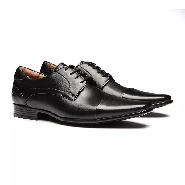 Sapato Masculino Derby Em Couro Preto - 0248 5802 ... - SERGIO`S