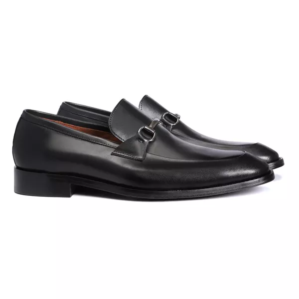 Sapato Mocassim Masculino Social Em Couro Preto - ... - SERGIO`S