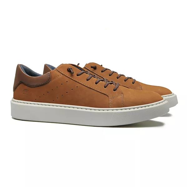 TÊNIS MASCULINO CASUAL EM COURO MARROM - 0028 89 N... - SERGIO`S