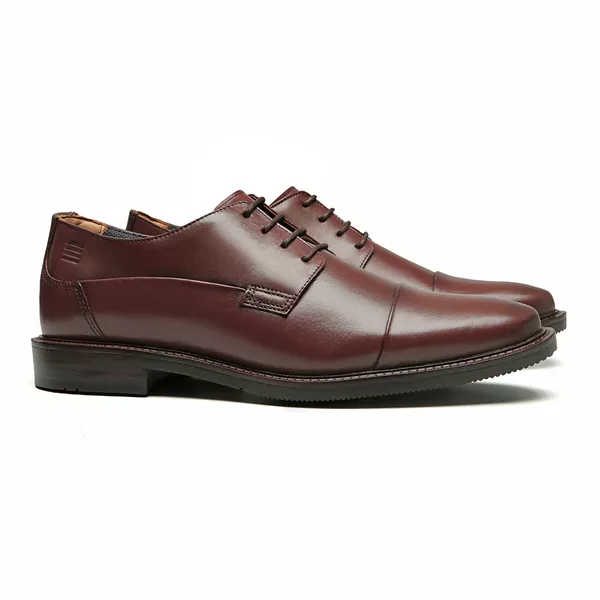 SAPATO DERBY MASCULINO SOCIAL EM COURO MARROM - 00... - SERGIO`S