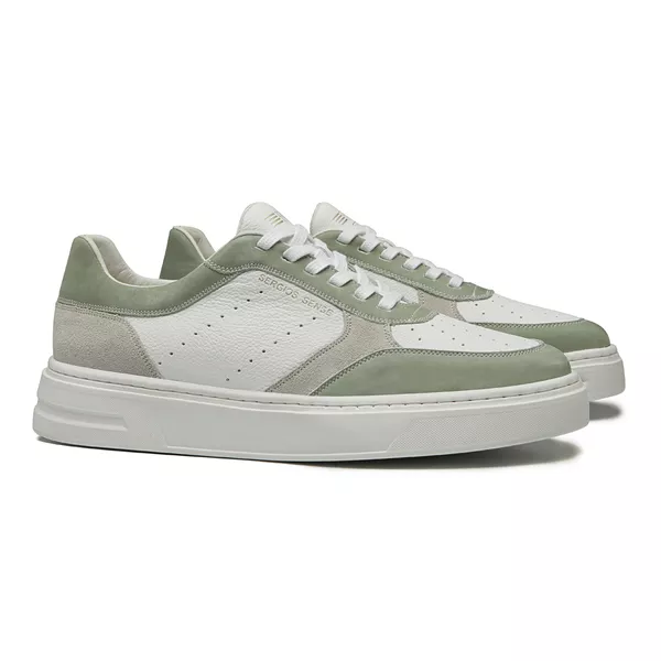 TÊNIS MASCULINO CASUAL EM COURO VERDE COM CONFORTO... - SERGIO`S