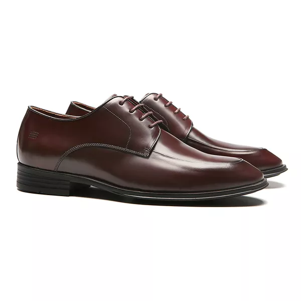 SAPATO DERBY MASCULINO SOCIAL EM COURO MARROM - 02... - SERGIO`S