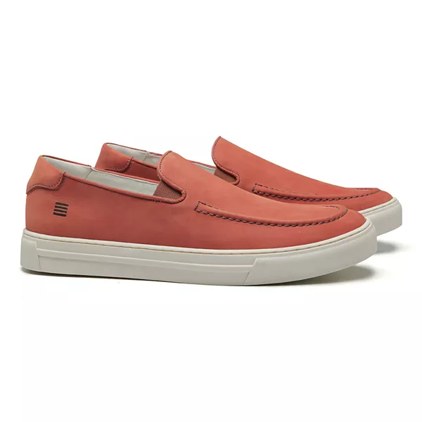 SAPATO MOCASSIM MASCULINO CASUAL EM COURO LARANJA ... - SERGIO`S