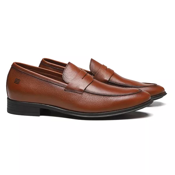  SAPATO LOAFER MASCULINO SOCIAL EM COURO MARROM CO... - SERGIO`S