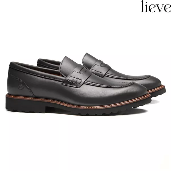 SAPATO LOAFER MASCULINO CASUAL EM COURO CINZA - 00... - SERGIO`S