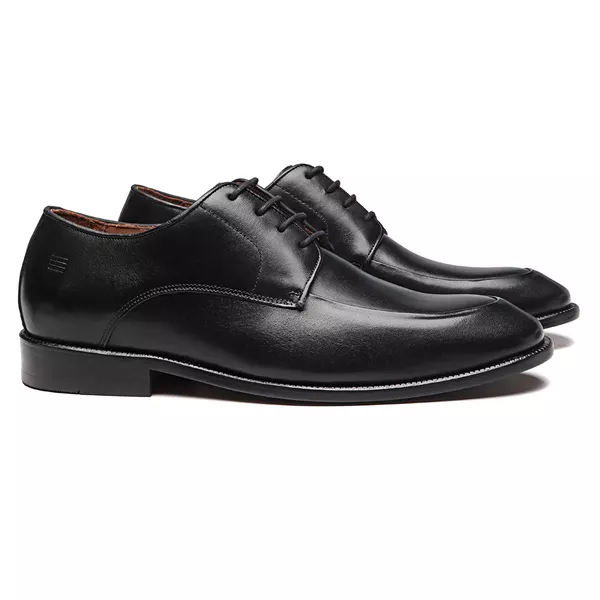  SAPATO DERBY MASCULINO SOCIAL EM COURO PRETO COM ... - SERGIO`S
