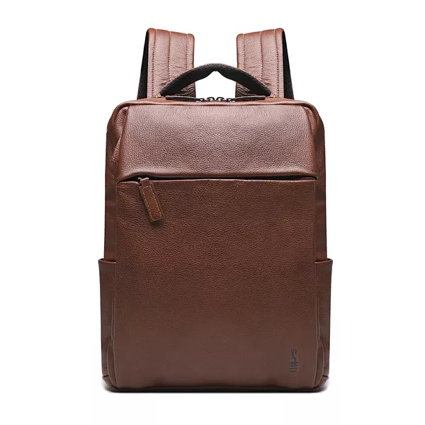 MOCHILA PORTA NOTEBOOK MASCULINA EM COURO MARROM -... - SERGIO`S
