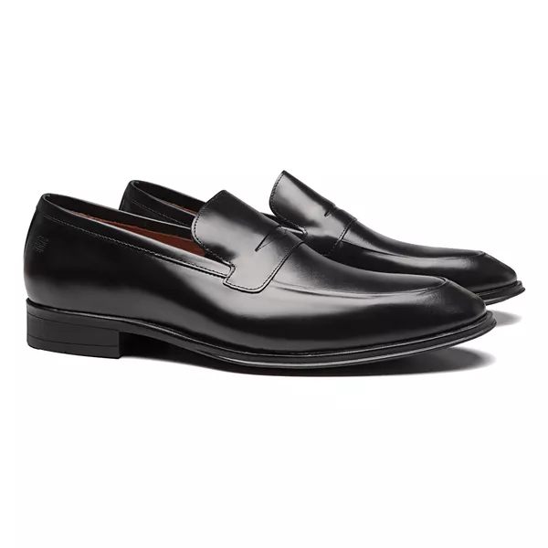 SAPATO LOAFER MASCULINO SOCIAL EM COURO PRETO COM ... - SERGIO`S