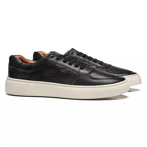 TÊNIS MASCULINO CASUAL EM COURO PRETO - 0054 8704 ... - SERGIO`S